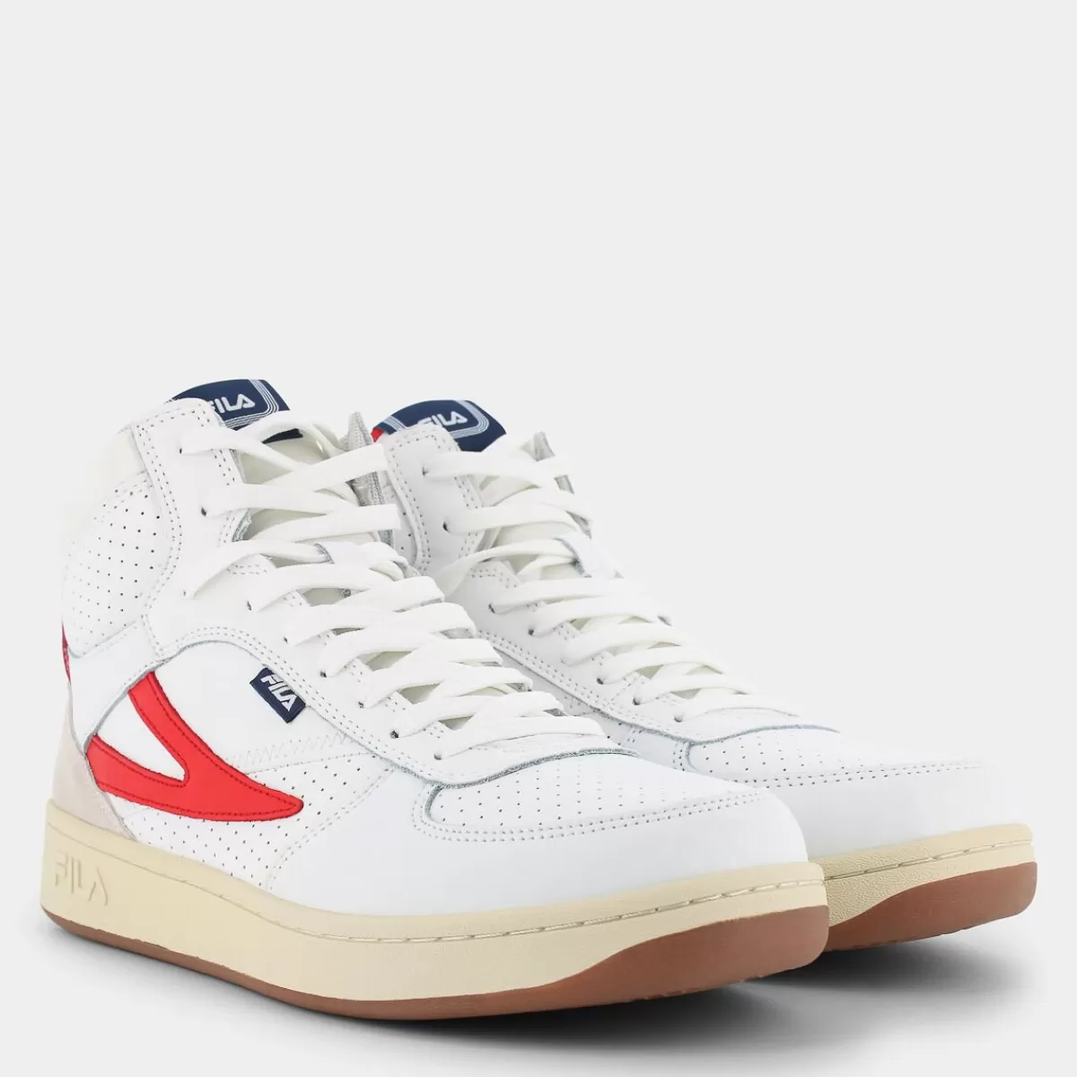 FFM0256sevaro midWhite- Red- SPORTIVE^FILA Clearance