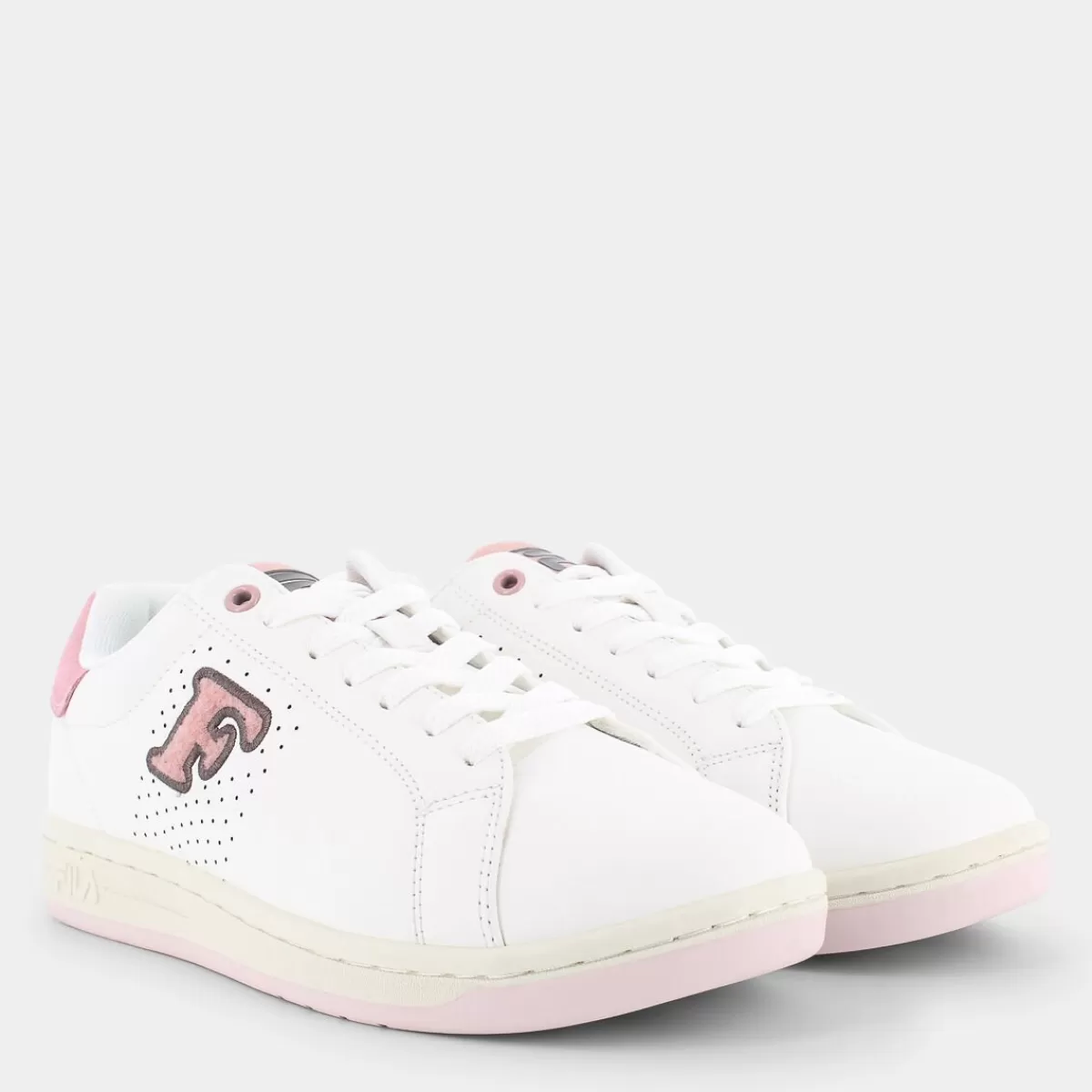 FFW0343CROSSCOURT 2 NT PATCHWhite-Pale Mauve- SPORTIVE^FILA Clearance