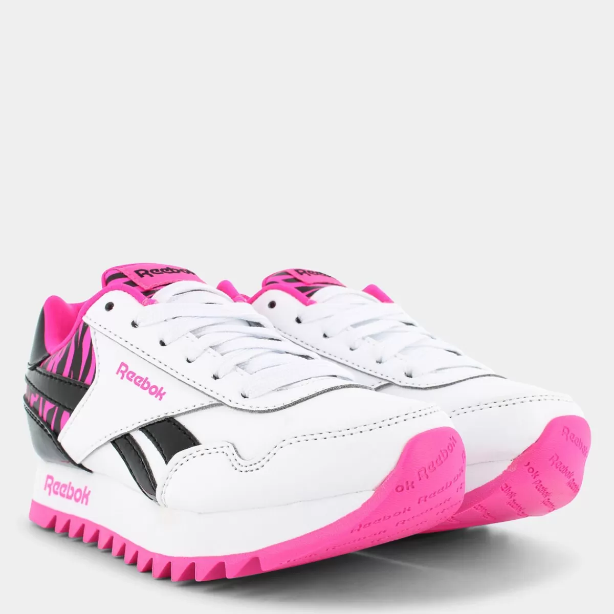 IE4177ROYAL CL JOG PLATFORMwhite/core black/LASER PINK- SPORTIVE^REEBOK Outlet
