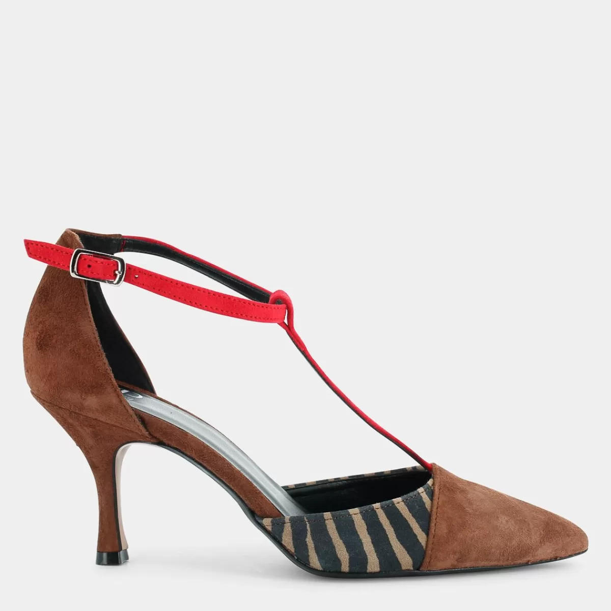 NO-I23D-05-CUOIO/ZEBRA/ROSSO- DECOLLETÈ^ATELIER PIETRINI Discount