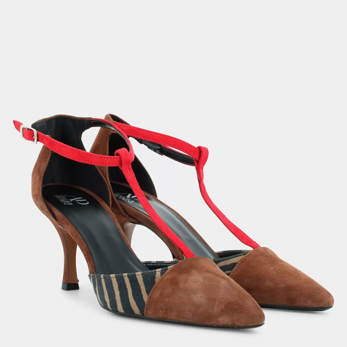 NO-I23D-05-CUOIO/ZEBRA/ROSSO- DECOLLETÈ^ATELIER PIETRINI Discount