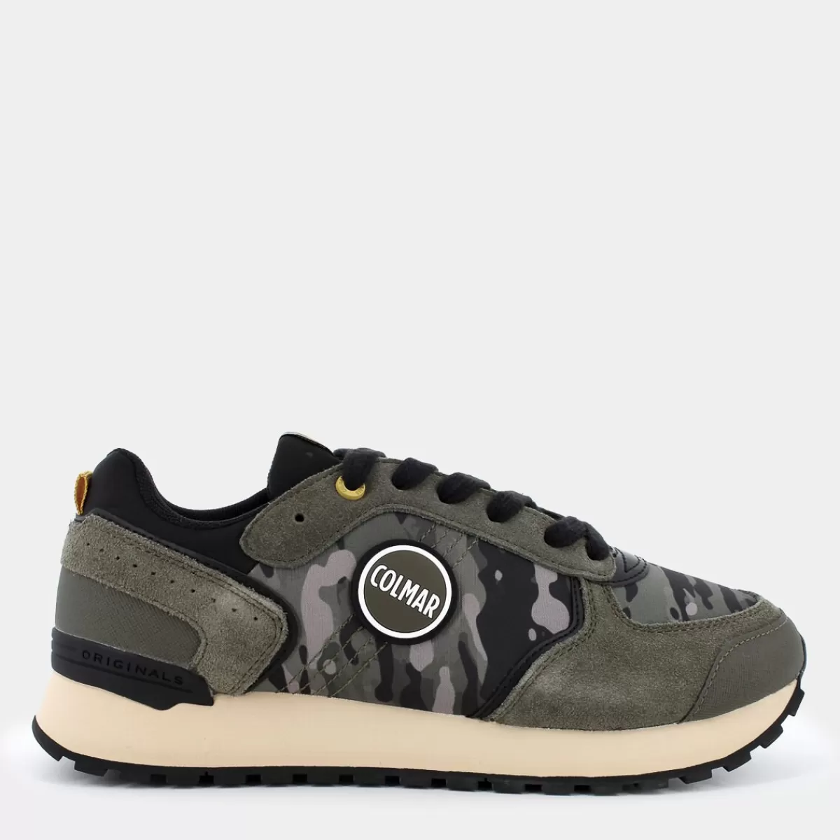 TRAVIS-MILITARY GREEN / BLACK / YELLOW- SNEAKERS^COLMAR Sale