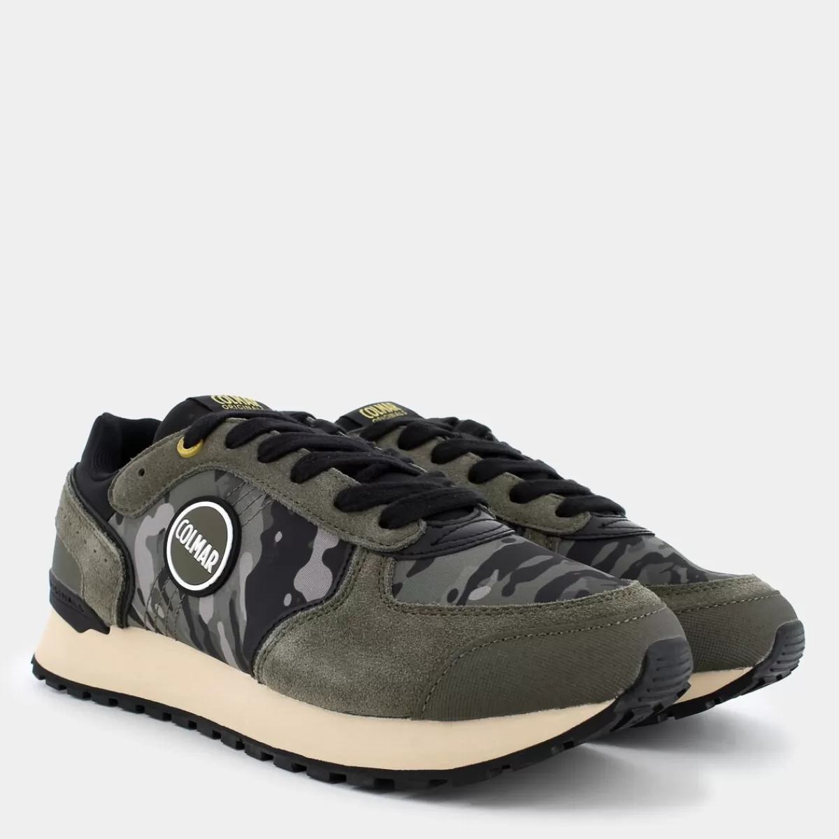 TRAVIS-MILITARY GREEN / BLACK / YELLOW- SNEAKERS^COLMAR Sale