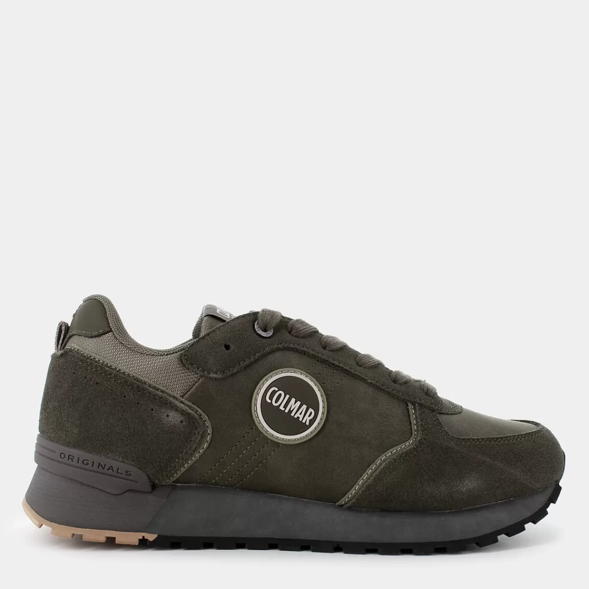 TRAVIS-MILITARY GREEN / WARM GRAY- SNEAKERS^COLMAR New