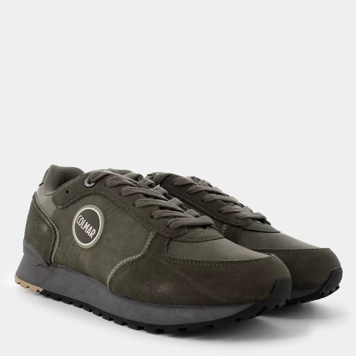 TRAVIS-MILITARY GREEN / WARM GRAY- SNEAKERS^COLMAR New