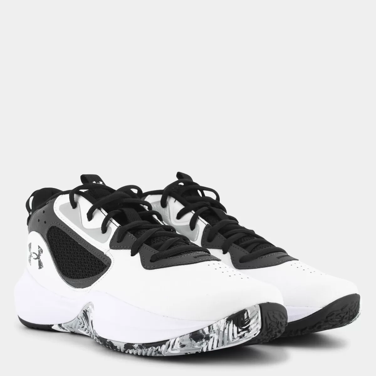3025616UA Lockdown 6White / Jet Gray / Black- SPORTIVE^UNDER ARMOUR Clearance